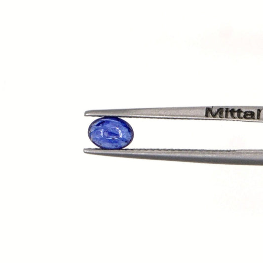 Natural Bangkok Blue Sapphire Calibrated Cabochon Ovals | 3x5mm & 4x6mm