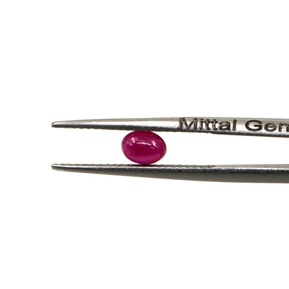 Natural Bangkok Ruby Calibrated Cabochon Ovals | 3x4mm & 4x5mm