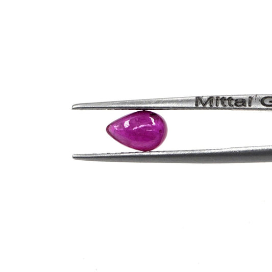 Natural Bangkok Ruby Calibrated Cabochon Pears | 5x7mm & 6x8mm