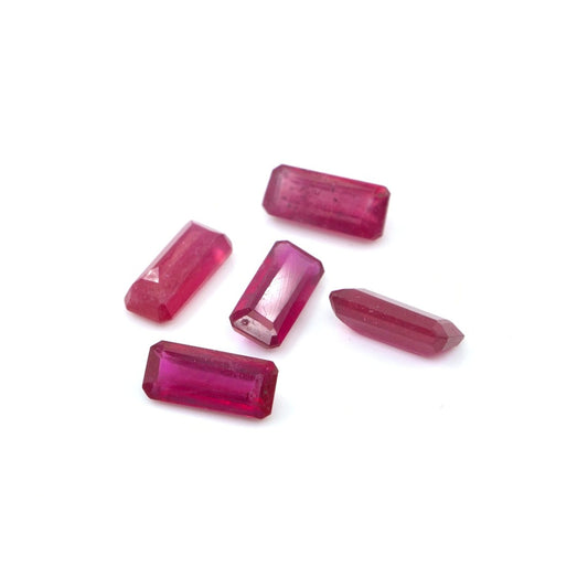 Natural Bangkok Ruby Calibrated Octagons | 4x9mm & 5x11mm