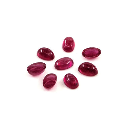 Natural Bangkok Ruby Calibrated Cabochon Ovals | 3x5mm & 4x6mm