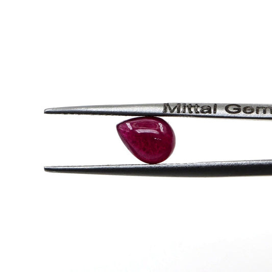 Natural Bangkok Ruby Calibrated Cabochon Pears | 5x7mm & 6x8mm