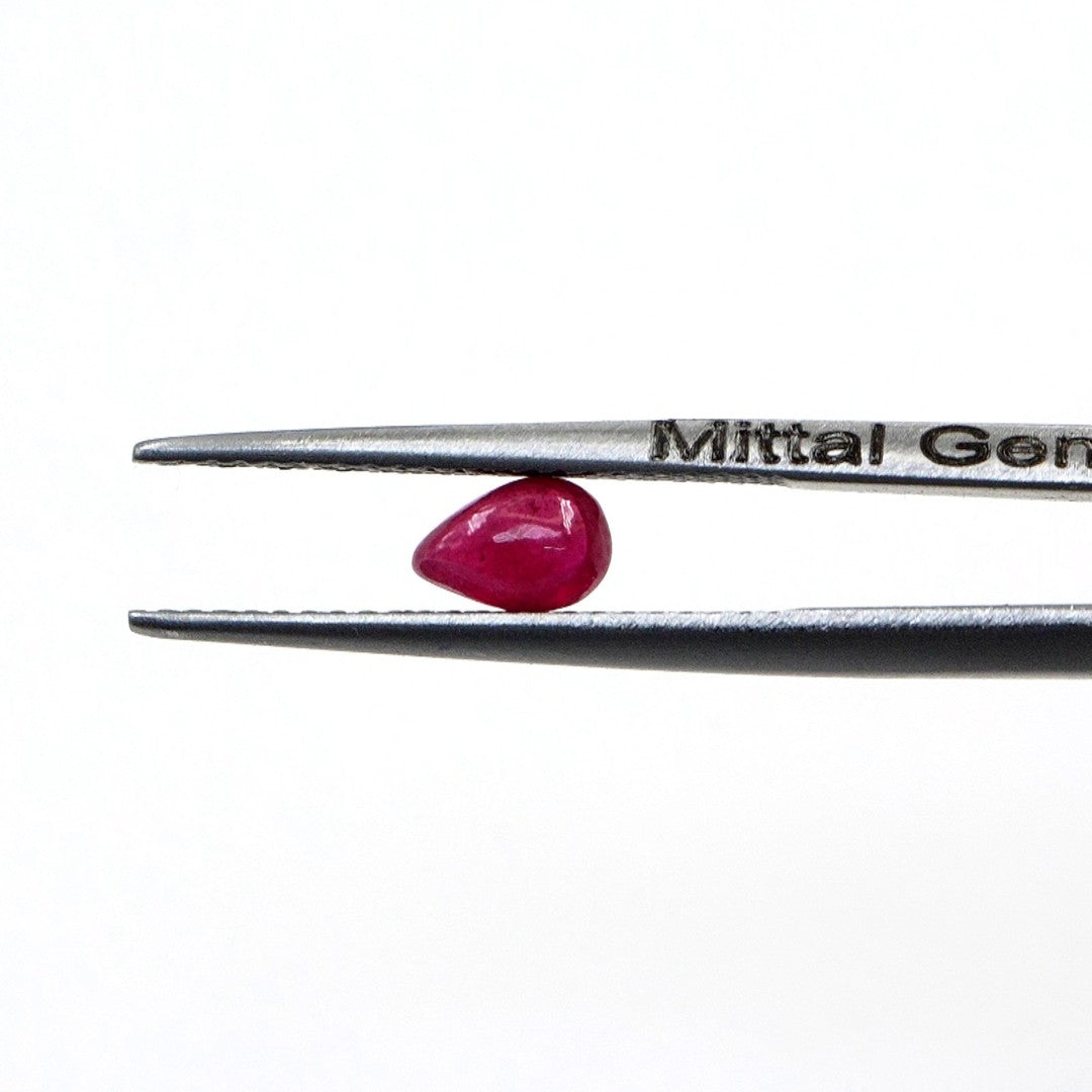 Natural Bangkok Ruby Calibrated Cabochon Pears | 3x5mm & 4x6mm