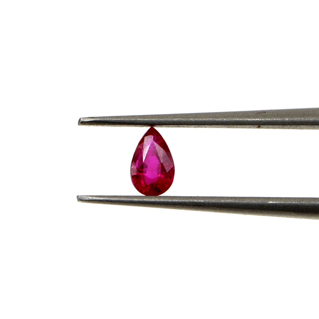 Natural Untreated Mozambique Ruby Calibrated Pears | 3x5mm & 4x6mm