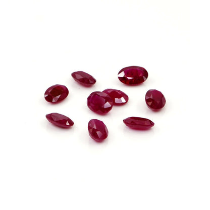 Natural Untreated Mozambique Ruby Calibrated Ovals | 3x5mm & 4x6mm