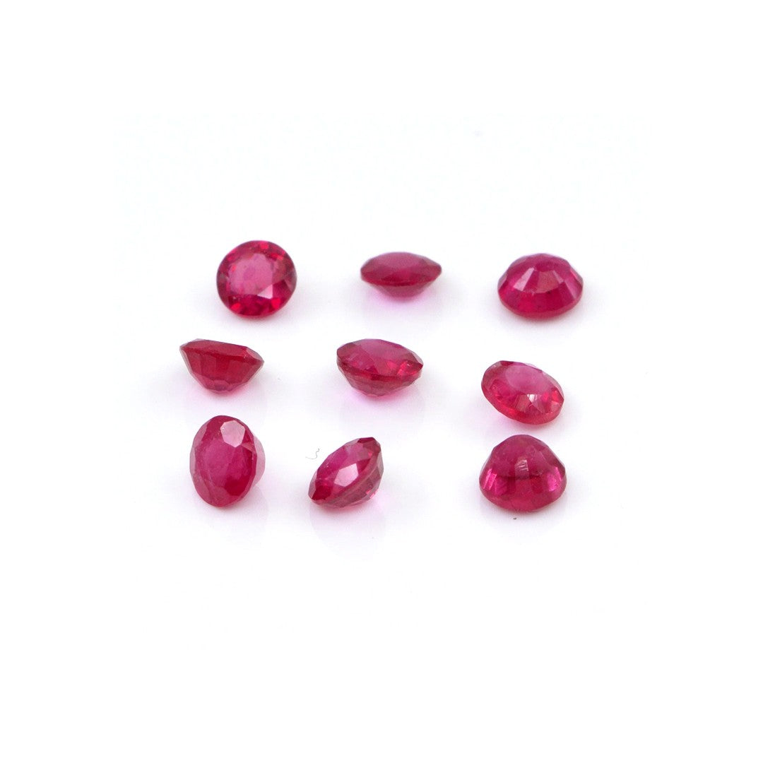 Natural Bangkok Ruby Calibrated Rounds | 3mm & 4mm