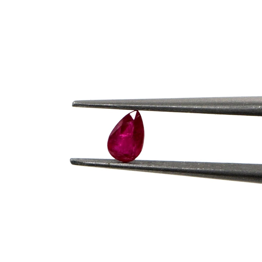 Natural Untreated Mozambique Ruby Calibrated Pears | 3x5mm & 4x6mm