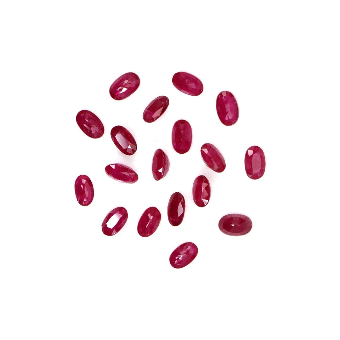 Natural Untreated Mozambique Ruby Calibrated Ovals | 3x5mm & 4x6mm