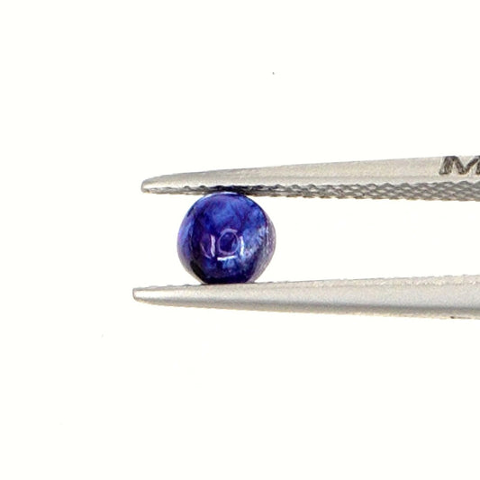 Natural Bangkok Blue Sapphire Calibrated Cabochon Rounds | 5mm & 6mm