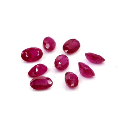 Natural Untreated Mozambique Ruby Calibrated Ovals | 3x5mm & 4x6mm