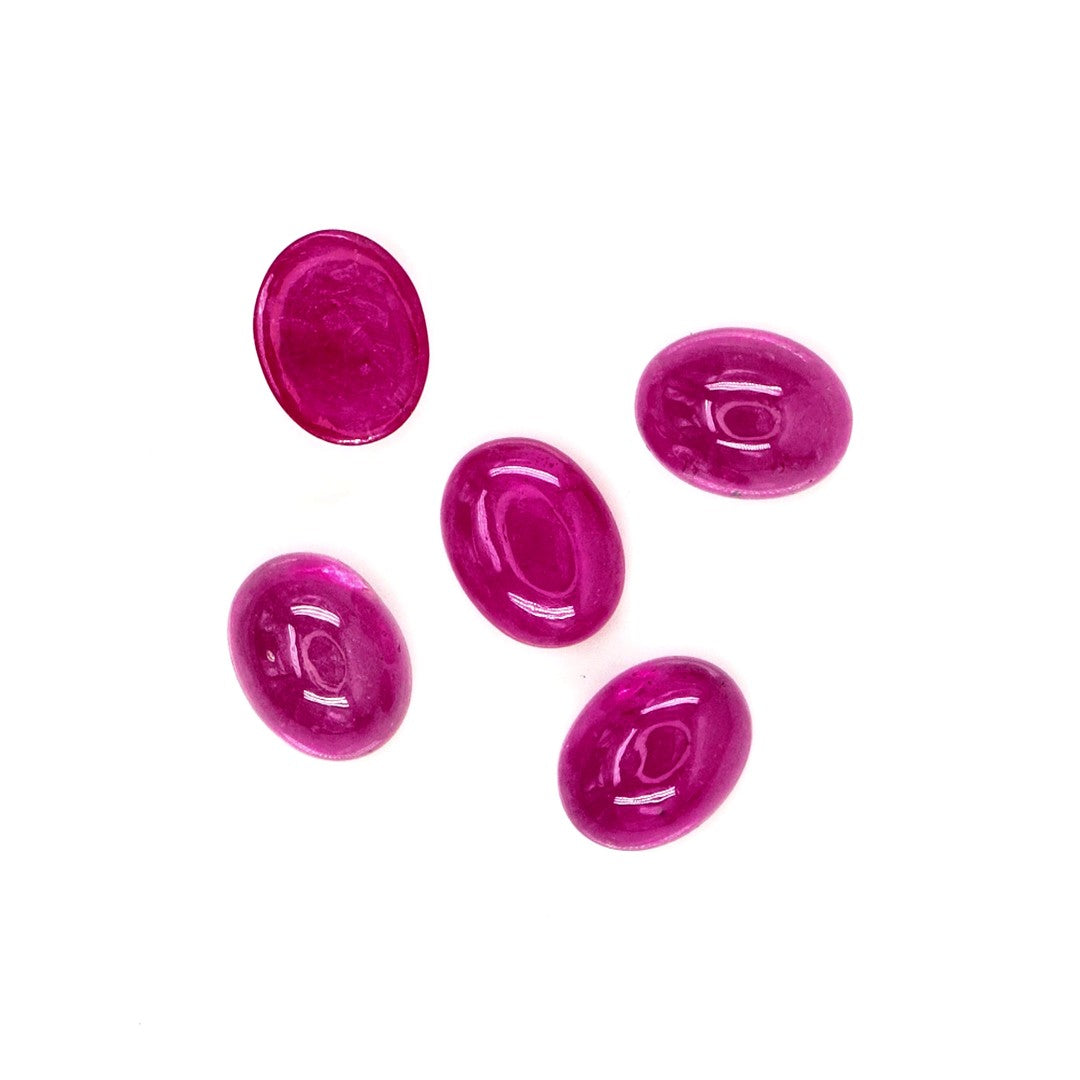 Natural Bangkok Ruby Calibrated Cabochon Ovals | 5x7mm & 6x8mm