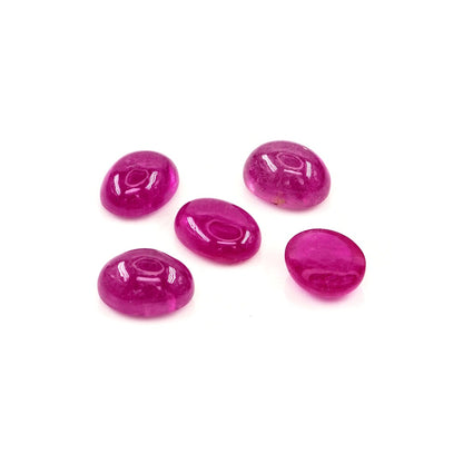 Natural Bangkok Ruby Calibrated Cabochon Ovals | 5x7mm & 6x8mm