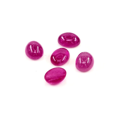 Natural Bangkok Ruby Calibrated Cabochon Ovals | 5x7mm & 6x8mm