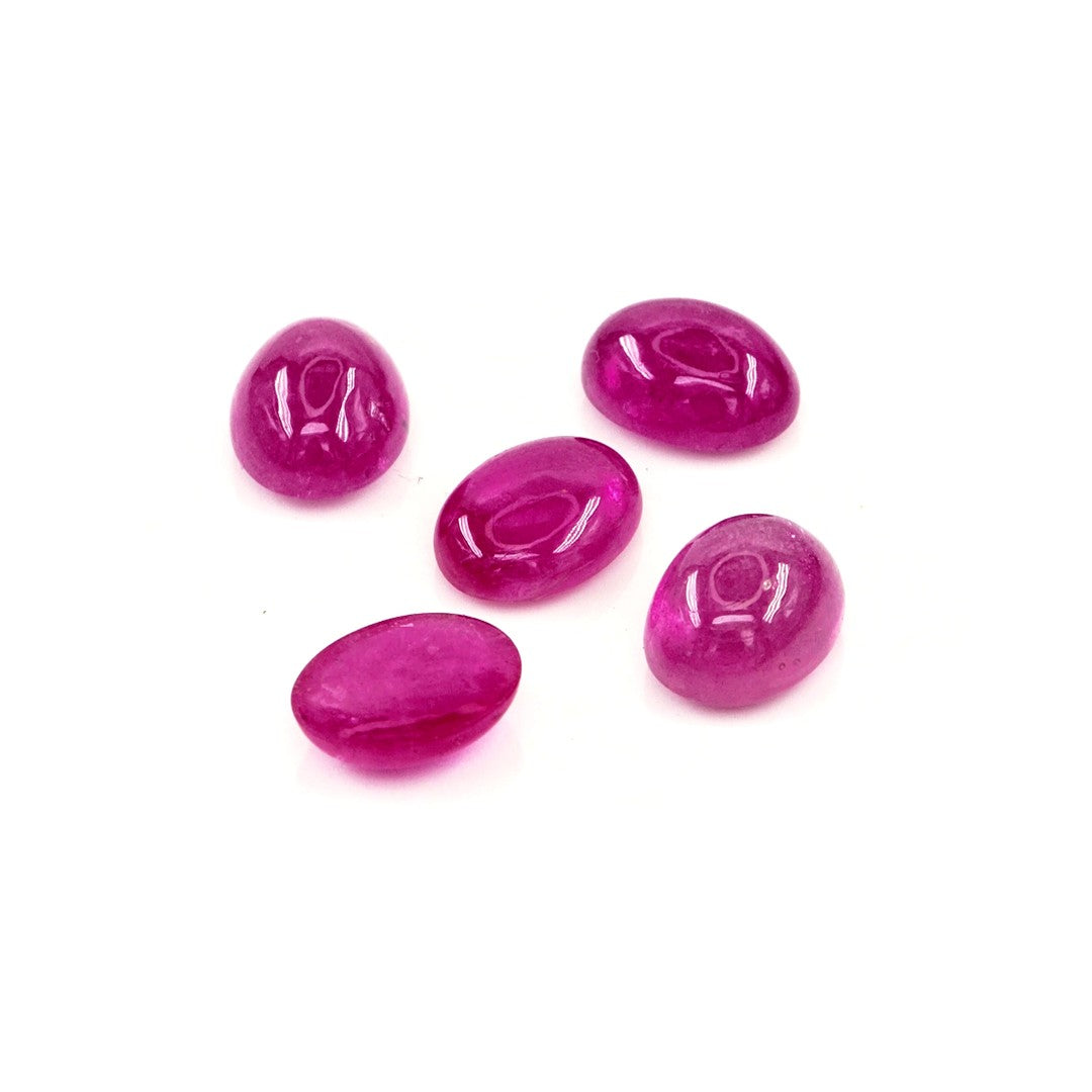 Natural Bangkok Ruby Calibrated Cabochon Ovals | 5x7mm & 6x8mm