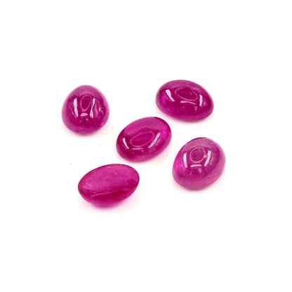 Natural Bangkok Ruby Calibrated Cabochon Ovals | 5x7mm & 6x8mm