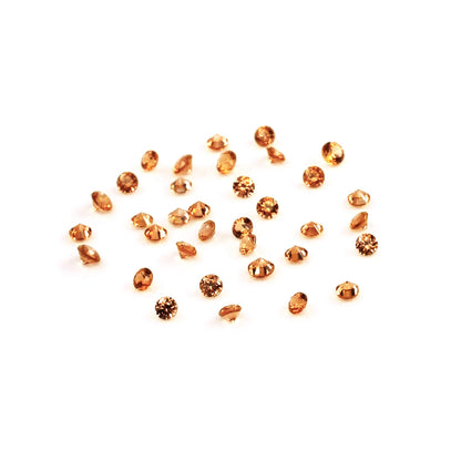 Natural Untreated Orange Sapphire Calibrated Rounds | 1.5mm & 1.75mm