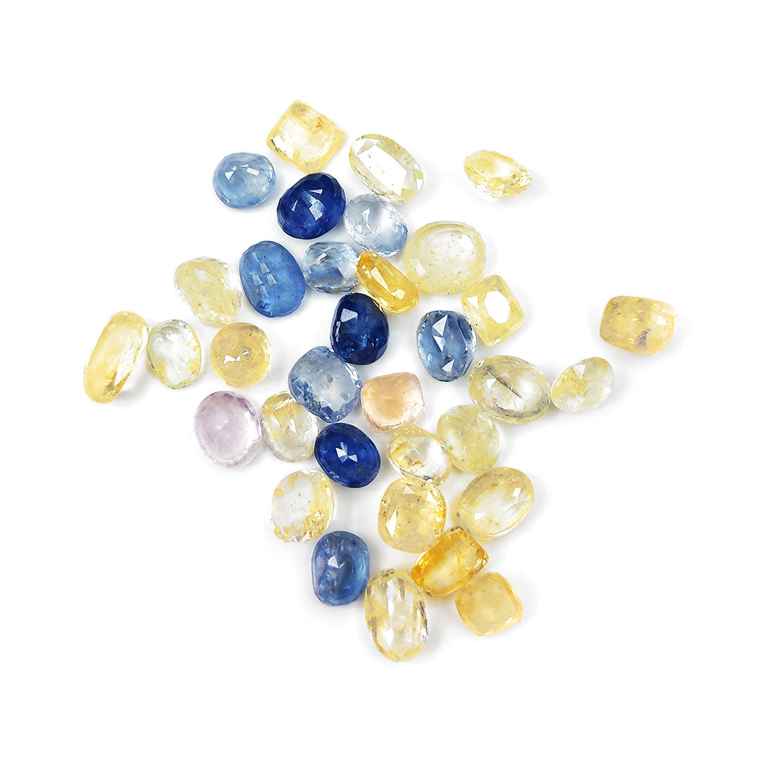 Colorful calibrated semi-precious gemstones in assorted sizes for custom jewelry designs at Mittal Gems.