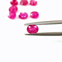 Natural Ruby Unheated Calibrated Ovals Layout