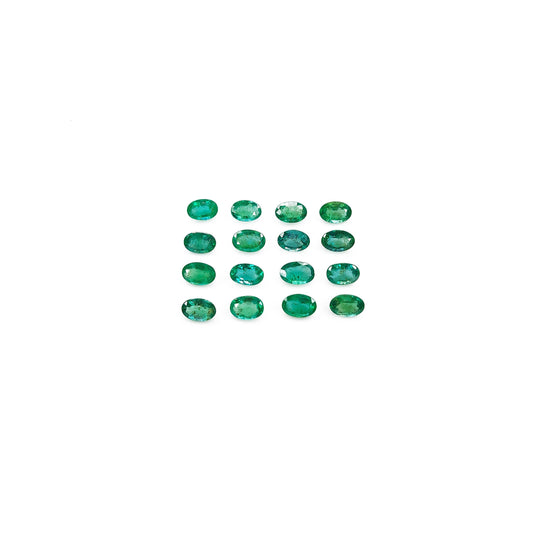 Natural Zambian Emerald Calibrated Ovals | 3x5mm & 6x4mm