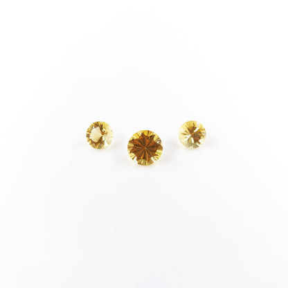 Natural Citrine Concave Cut Round Matching Pair, 11.90cts