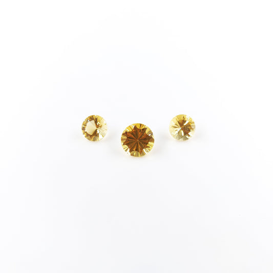 Natural Citrine Concave Cut Round Matching Pair, 11.90cts