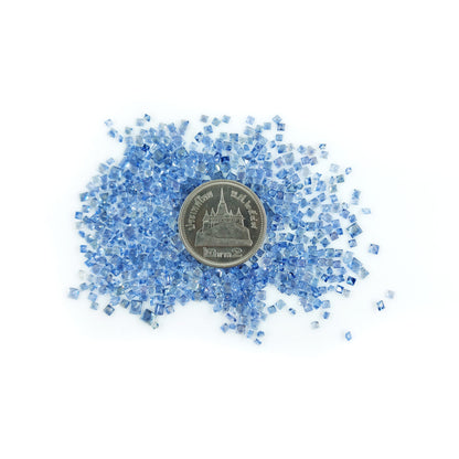 Natural Untreated Blue Sapphire Calibrated Pastel Blue Squares  | 2mm & 3mm