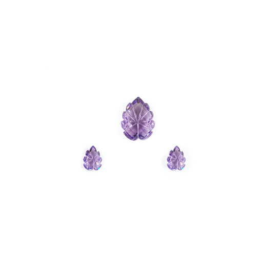 Natural Amethyst Gemstone Calibrated Fancy Carvings, 10mm
