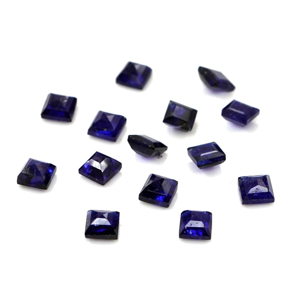 Natural Bangkok Blue Sapphire Calibrated Squares | 2mm & 2.5mm