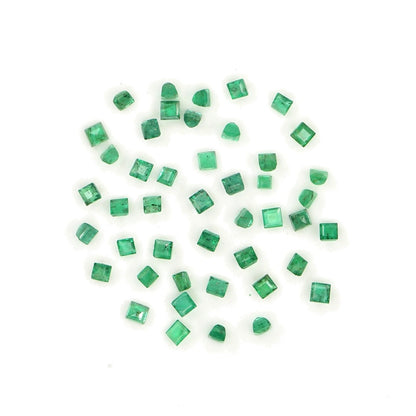 Natural Zambian Emerald Calibrated Squares | 1.5mm & 1.75mm
