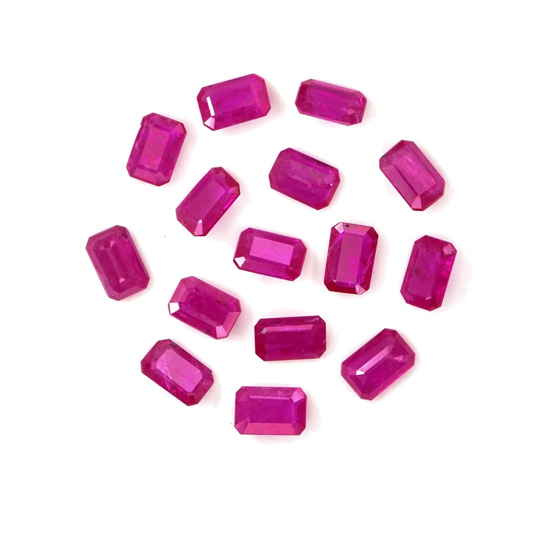 Natural Untreated Mozambique Ruby Calibrated Octagons | 3x5mm & 4x6mm