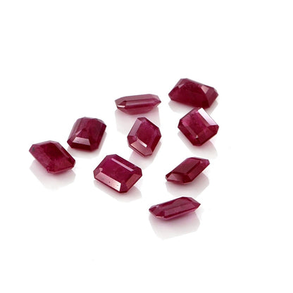 Natural Untreated Mozambique Ruby Calibrated Octagons | 5x7mm & 6x8mm