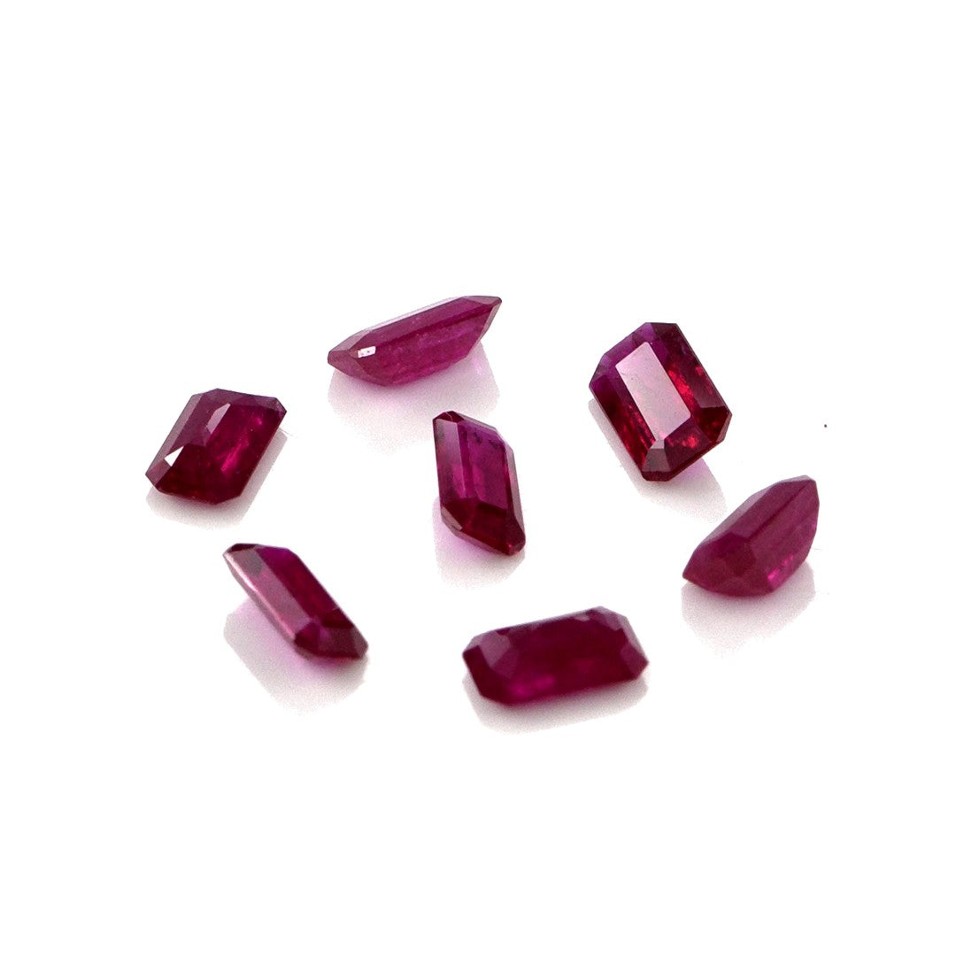 Natural Untreated Mozambique Ruby Calibrated Octagons | 3x5mm & 4x6mm