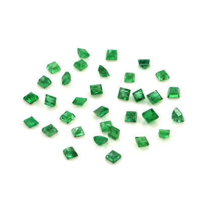 Natural Zambian Emerald Calibrated Squares | 1.5mm & 1.75mm