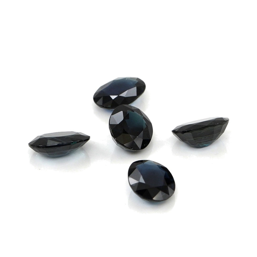 Natural Untreated Blue Sapphire Calibrated Ovals | 5x7mm & 6x8mm