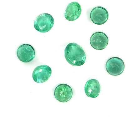 Natural Zambian Emerald Calibrated Rounds | 4mm & 4.5mm