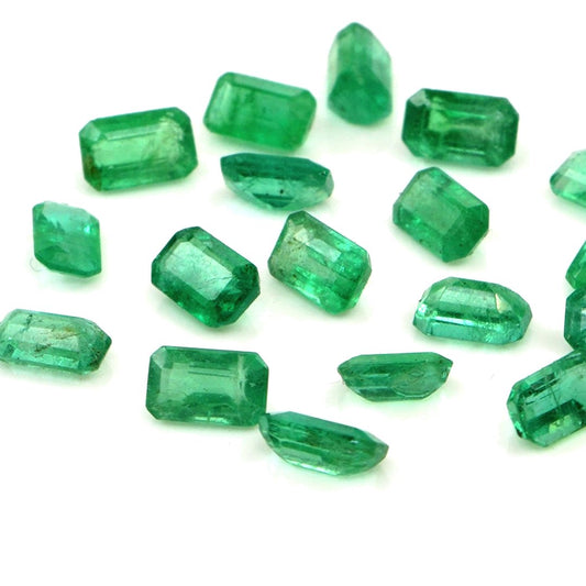Natural Zambian Emerald Calibrated Octagons | 3x5mm & 4x6mm