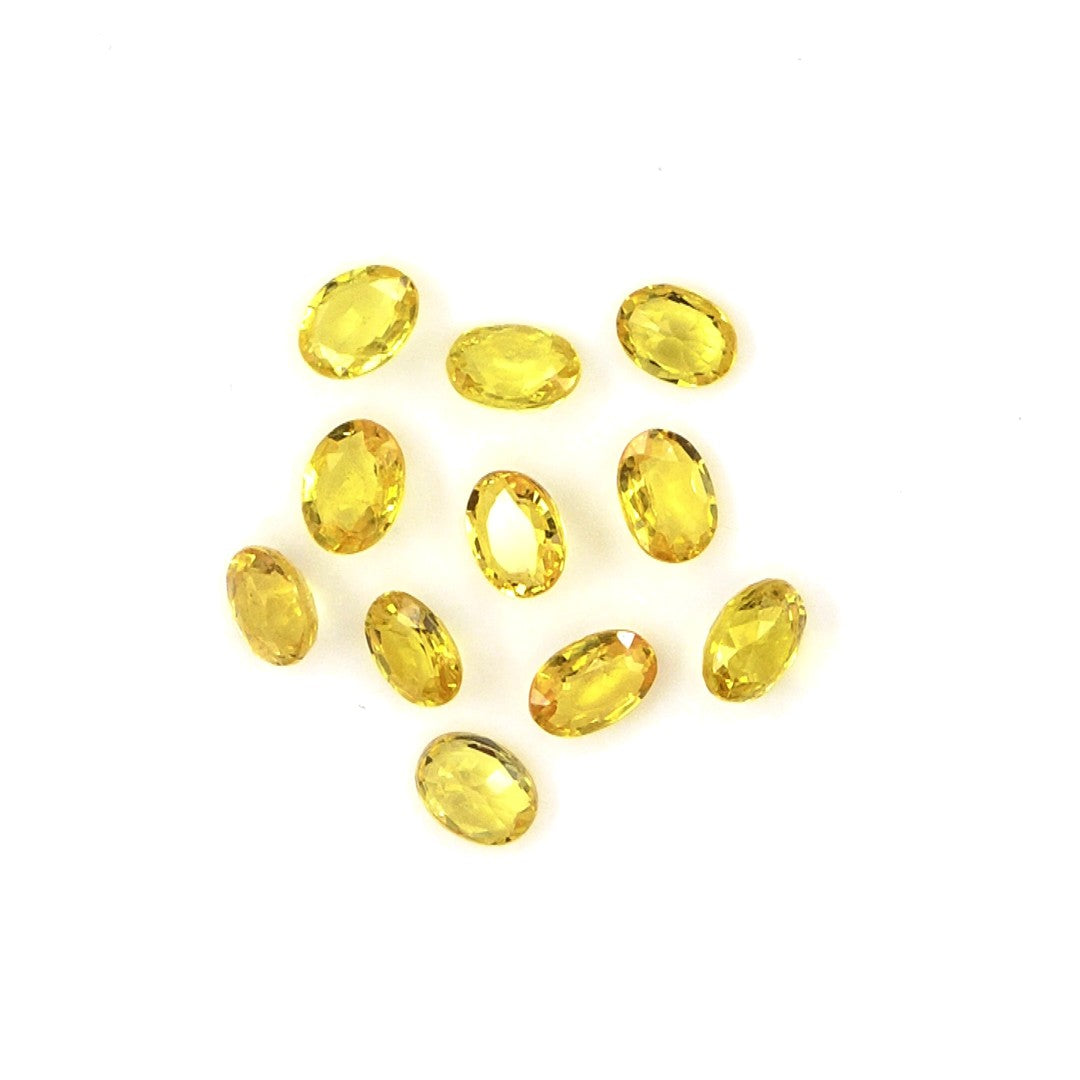 Natural Untreated Yellow Sapphire Calibrated Ovals | 3x4mm & 4x5mm