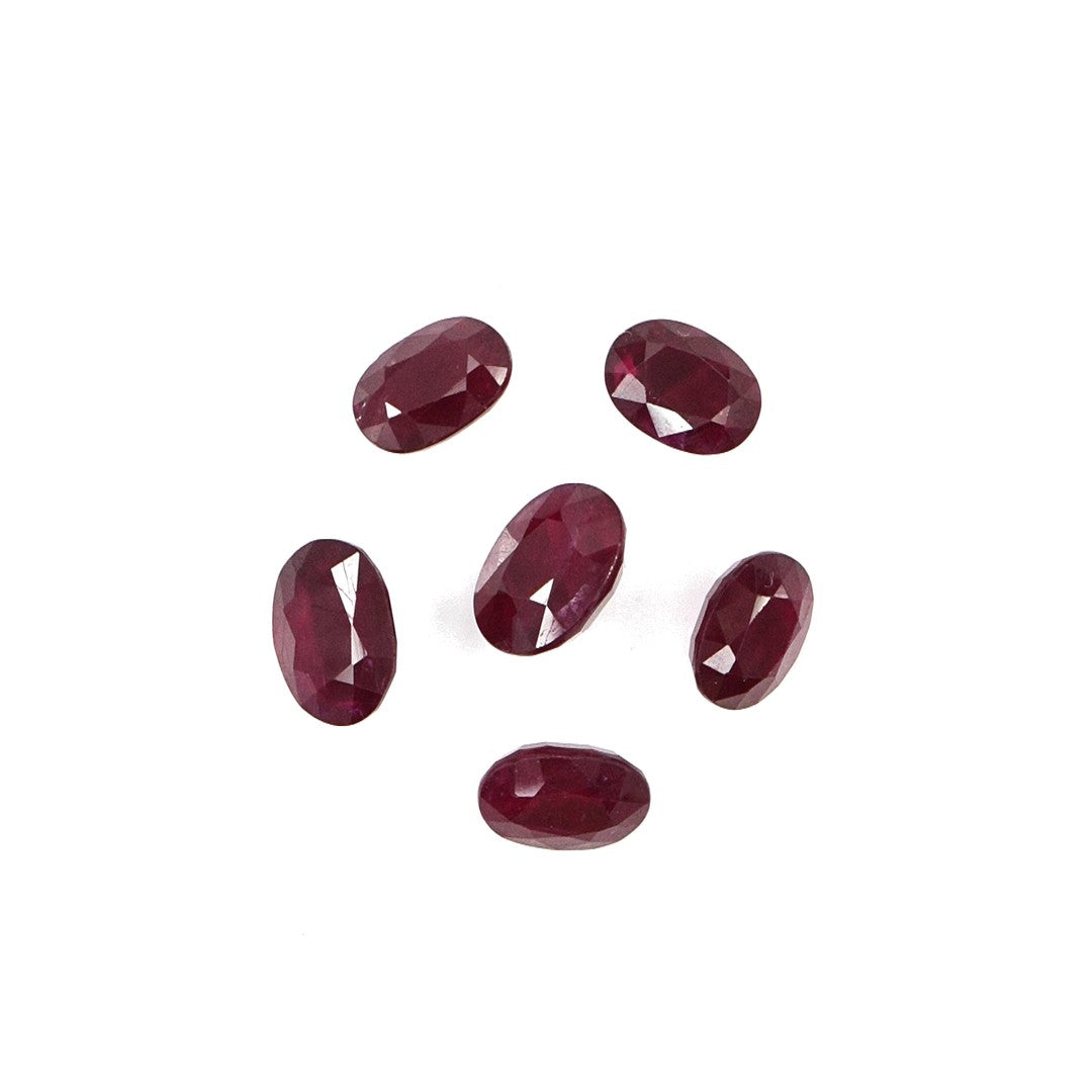 Natural Untreated African Ruby Calibrated Ovals | 5x7mm & 6x8mm