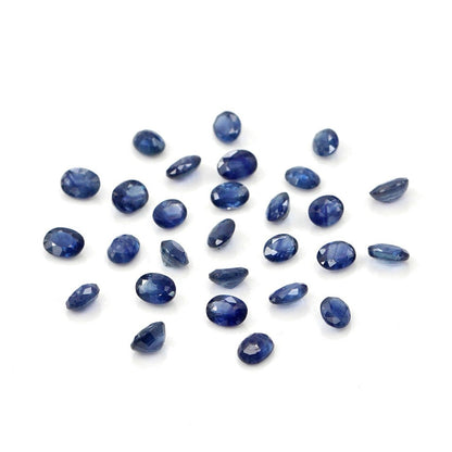 Natural Untreated Blue Sapphire Calibrated Ovals | 3x4mm & 4x5mm