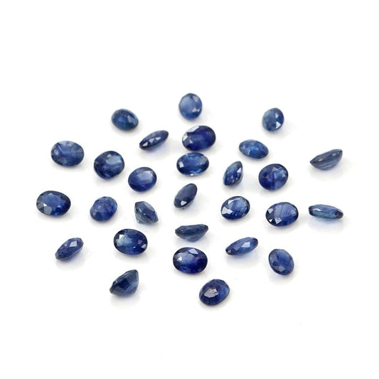 Natural Untreated Blue Sapphire Calibrated Ovals | 3x4mm & 4x5mm