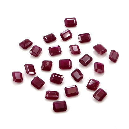 Natural Untreated Mozambique Ruby Calibrated Octagons | 3x4mm & 4x5mm