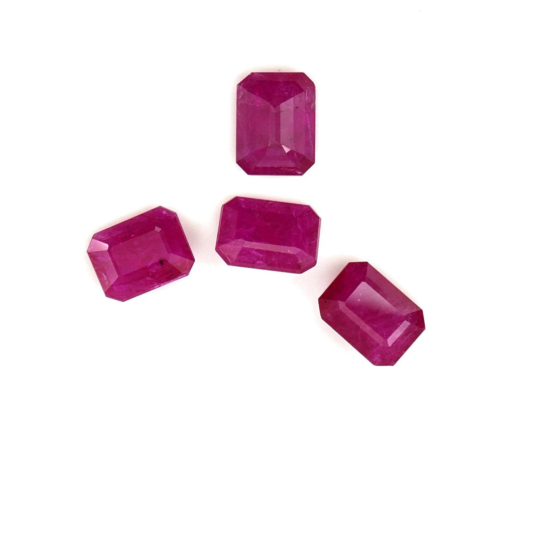 Natural Untreated Mozambique Ruby Calibrated Octagons | 7x9mm & 8x10mm