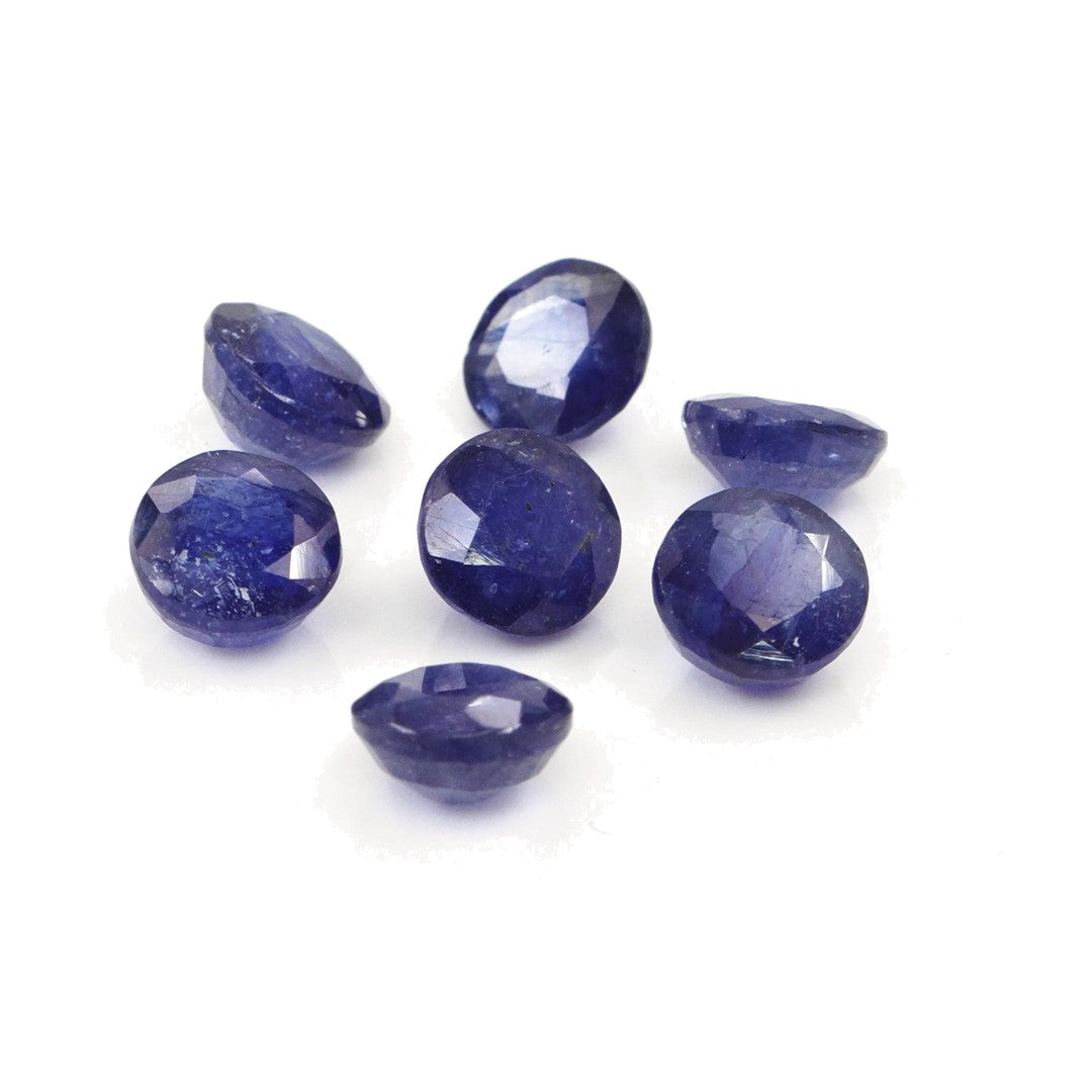 Natural Bangkok Blue Sapphire Calibrated Rounds | 7mm & 8mm