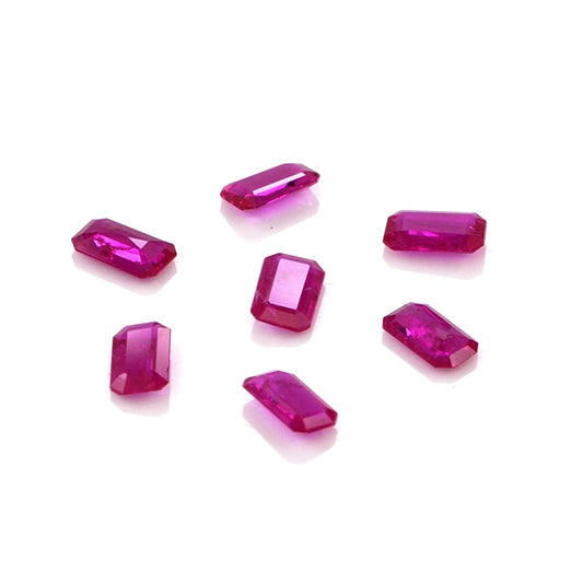 Natural Untreated Mozambique Ruby Calibrated Octagons | 3x5mm & 4x6mm