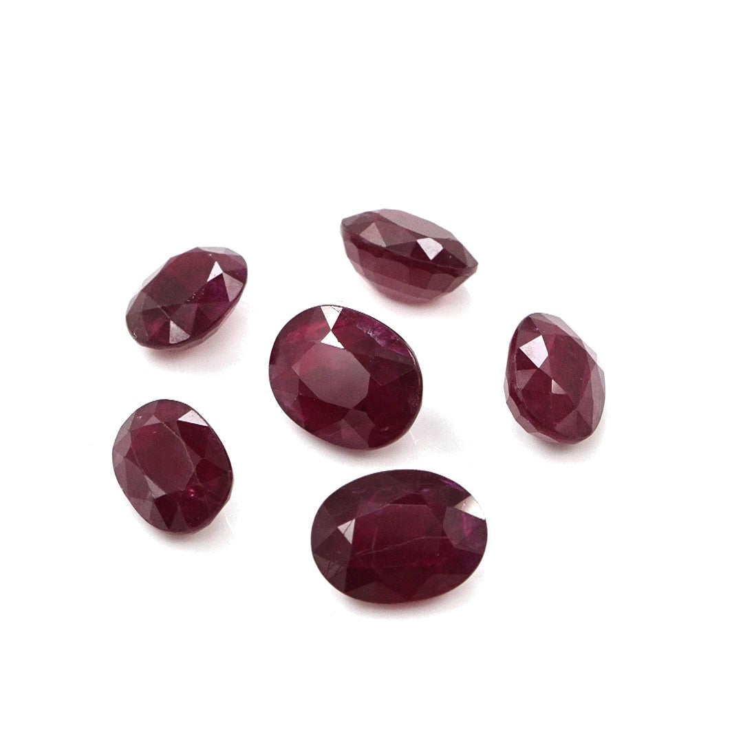 Natural Untreated African Ruby Calibrated Ovals | 5x7mm & 6x8mm