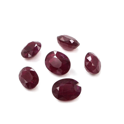 Natural Untreated African Ruby Calibrated Ovals | 5x7mm & 6x8mm
