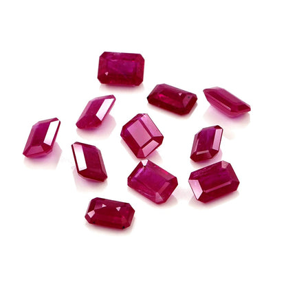 Natural Untreated Mozambique Ruby Calibrated Octagons | 5x7mm & 6x8mm
