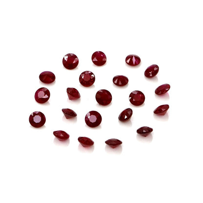Natural Untreated African Ruby Calibrated Rounds | 2mm & 2.5mm