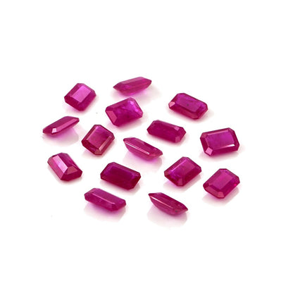 Natural Untreated Mozambique Ruby Calibrated Octagons | 3x5mm & 4x6mm