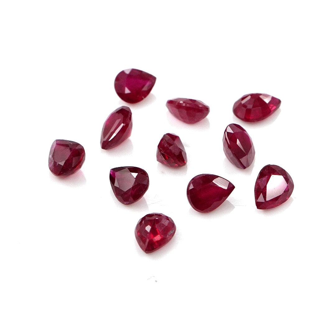Natural Untreated African Ruby Calibrated Pears | 3x4mm & 4x5mm